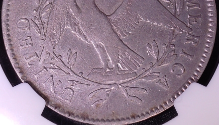 1795 Flowing Hair Silver Dollar, 2 Leaves, B-1, BB-21, R.2, NGC Fine 