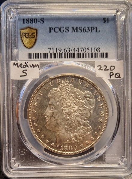 1880-S Morgan Dollar PCGS MS63PL