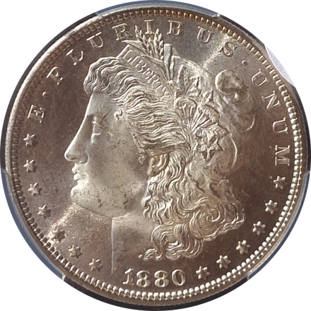 1880-S PCGS MS67+ CAC VAM 92 Morgan Dollar