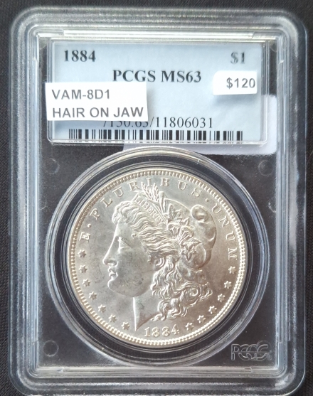 1884 Morgan Dollars  PCGS MS63