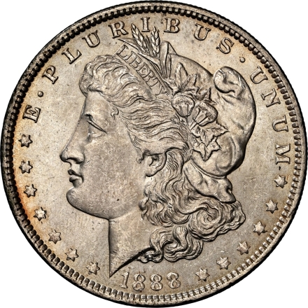 1888 HOT-50 VAM 7B NGC MS63 Morgan Dollar - DDR Die Gouges