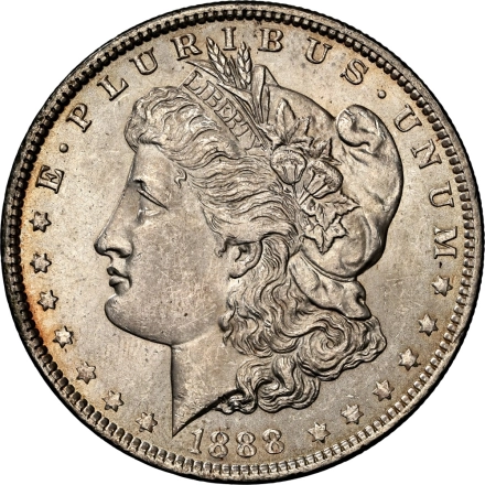 1888 HOT-50 VAM 7B NGC MS63 Morgan Dollar - DDR Die Gouges