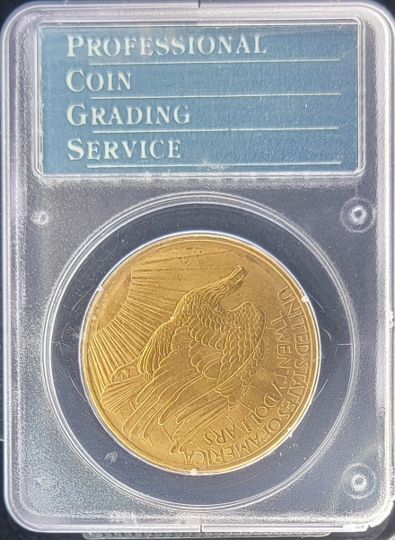 CAC GOLD 1908 No Motto St. Gaudens $20 Gen 1 OGH 'Rattler' PCGS slab MS62 1208229