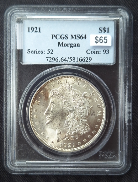 1921 Morgan Morgan Dollars  PCGS MS64