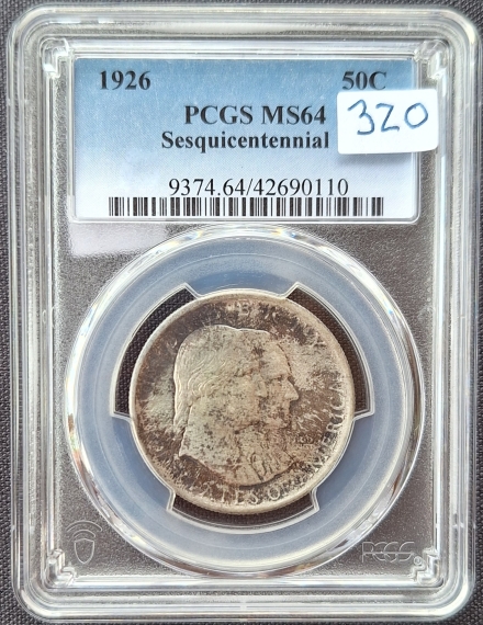 1926 Sesquicentennial Silver Commemoratives PCGS MS64 toned