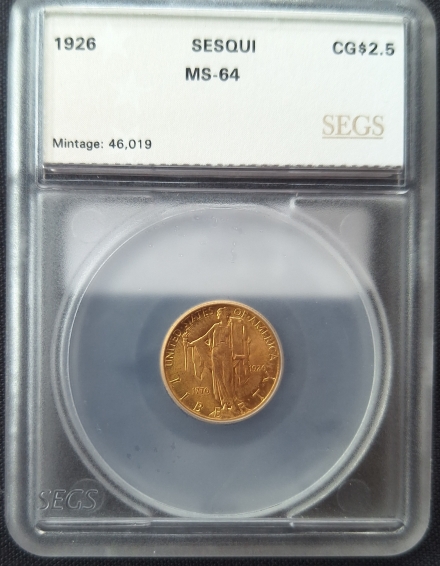 1926 Sesquicentennial Gold Commemoratives  SEGS MS64