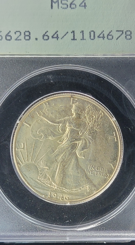 1946-D Walking Liberty Half Dollars  PCGS MS64