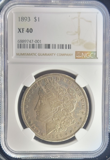 1893 Morgan Dollars  NGC XF40