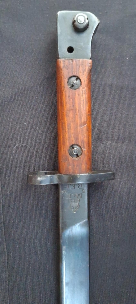 May 1944 Rifle Factory Ishapore (RFI) Indian No.1 Mk III* Bayonet (New/Unissued Condition)