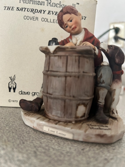 Norman Rockwell “Love Letter” Figurine – Mint in Original Box (Dave Grossman Designs)
