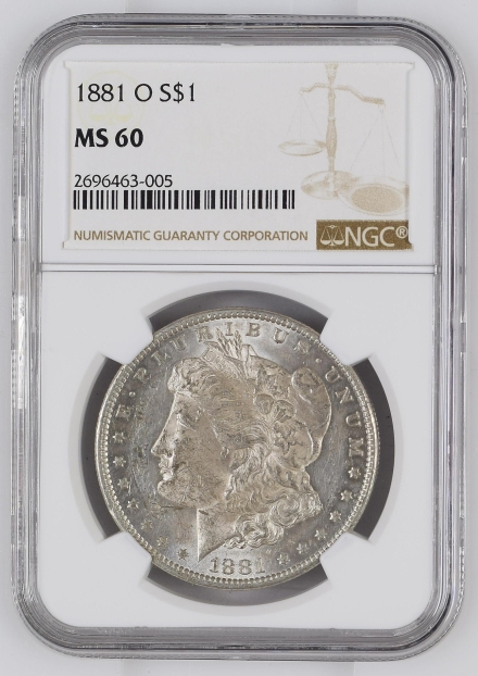 1881-O Morgan Dollars  NGC MS60