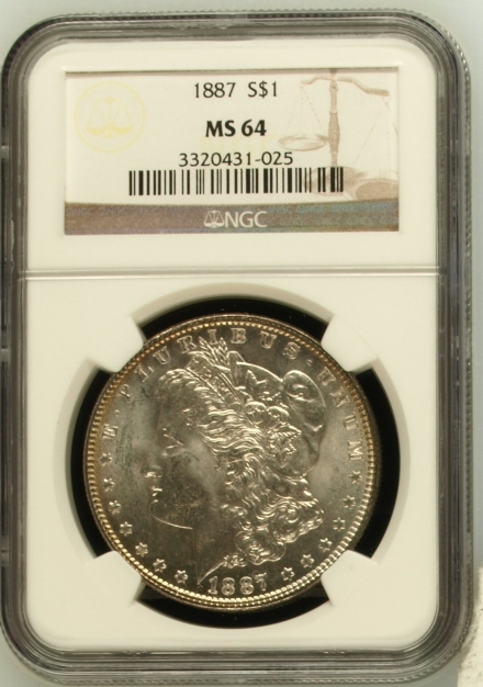 1887 VAM-24 EDS Morgan Dollars  NGC MS64