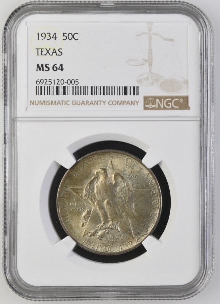 1934 Texas Silver Commemoratives NGC MS64