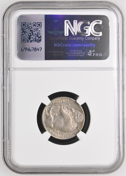 1913-S Type 2 Buffalo Five Cents  NGC AU 58