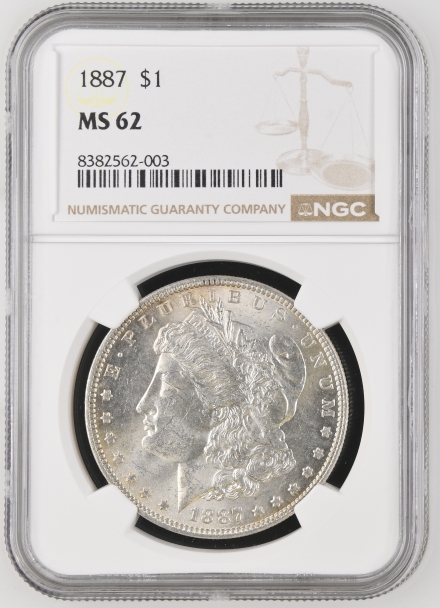 1887 VAM-13 EDS Morgan Dollars  NGC MS62