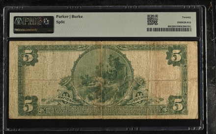 1902 $5 Plain Back S/N First National Bank of Waco -VF 20