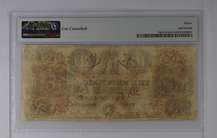 Jan 25, 1840 Republic of Texas $10 Banknote – PMG CF15 – TXCRA5 – Serial #6326