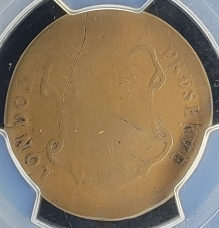 1694 Elephant Token 'God Preserve London' on rare thin planchet - PCGS G Details