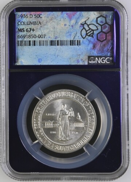 1936-D Columbia Silver Commemoratives NGC MS 67+