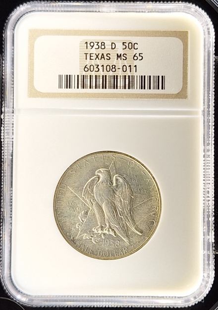 1938-D Texas Silver Commemoratives NGC MS65